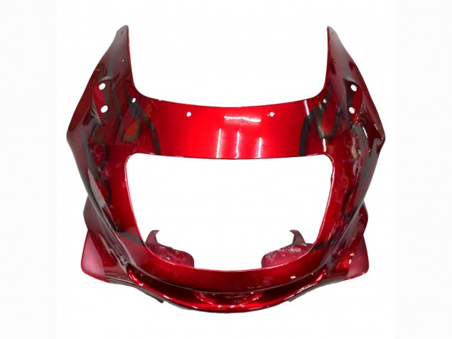 Carenados Moto Kawasaki ZZR400 1993-2007 - Rojo Negro Llama Baratos