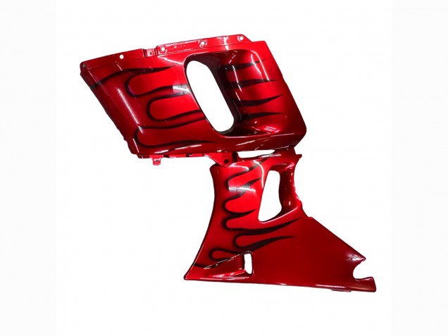 Carenados Moto Kawasaki ZZR600 1998-2003 - Rojo Negro Llama Baratos
