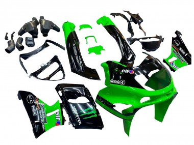 Carenados Moto Kawasaki ZZR600 1998-2003 - Verde Negro Monstruo Elf Baratos