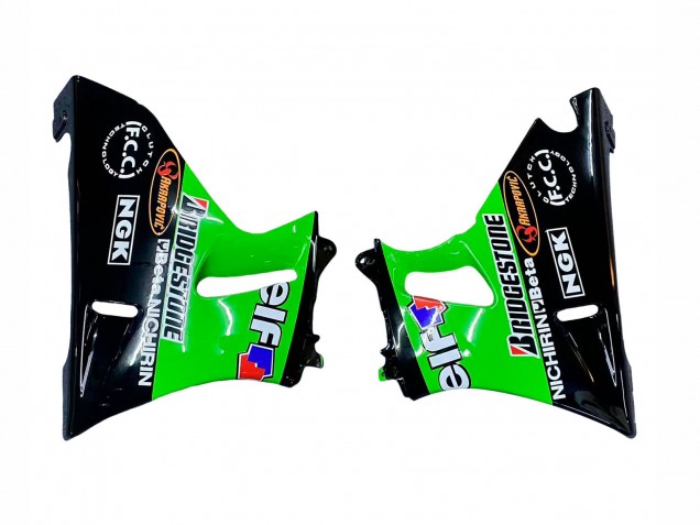 Carenados Moto Kawasaki ZZR600 1998-2003 - Verde Negro Monstruo Elf Baratos