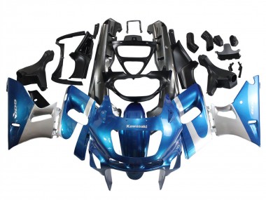 Carenados Moto Kawasaki ZZR400 1993-2007 - Azul Plata Negro Baratos