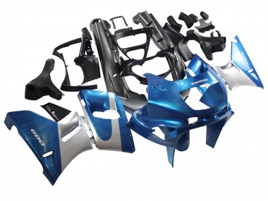 Carenados Moto Kawasaki ZZR600 1998-2003 - Azul Plata Negro Baratos