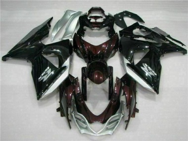 Carenados Moto Suzuki GSXR 1000 2009-2016 - Negro Brillante Plata Blanco Baratos
