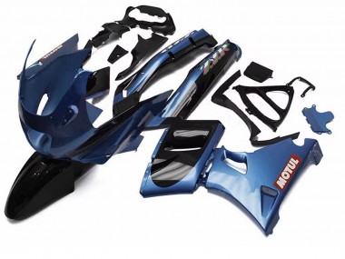 Carenados Moto Kawasaki ZZR400 1993-2007 - Azul Negro Rojo Motul Baratos