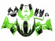Carenados Moto Kawasaki ZZR600 1998-2003 - Verde Negro Brillante Llama Baratos