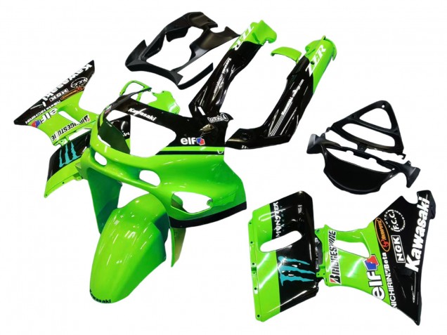 Carenados Moto Kawasaki ZZR600 1998-2003 - Verde Negro Brillante Azul Monstruo Elf Touch4 Bridgestone Baratos