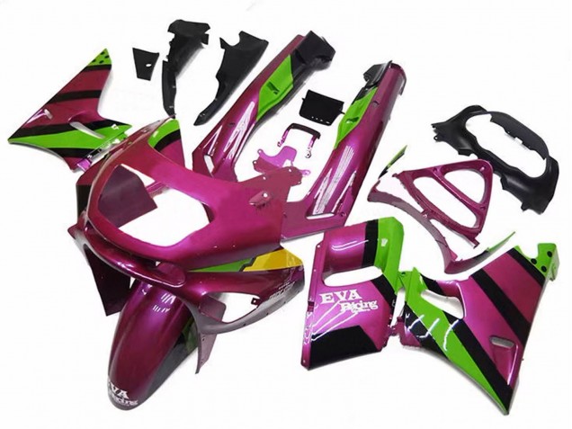 Carenados Moto Kawasaki ZZR600 1998-2003 - Rosa Profundo Verde EVA Racing Baratos