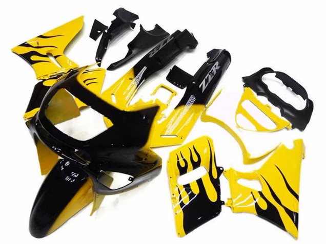 Carenados Moto Kawasaki ZZR600 1998-2003 - Amarillo Negro Llama Baratos