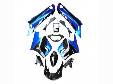 Carenado Moto Kawasaki ZZR1100 1990-1992 - Azul Negro Brillante Baratos