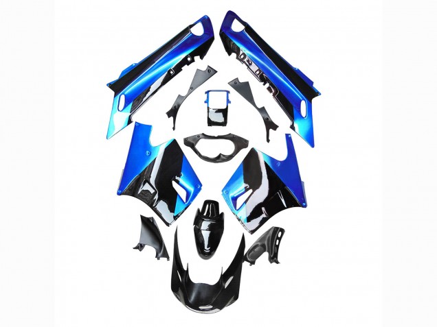 Carenado Moto Kawasaki ZZR1100 1990-1992 - Azul Negro Brillante Baratos