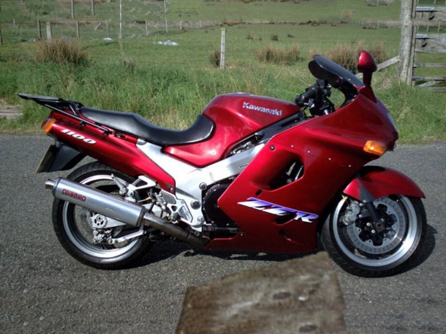 Carenados Moto Kawasaki ZZR1100 1993-2003 - Rojo Oscuro Baratos