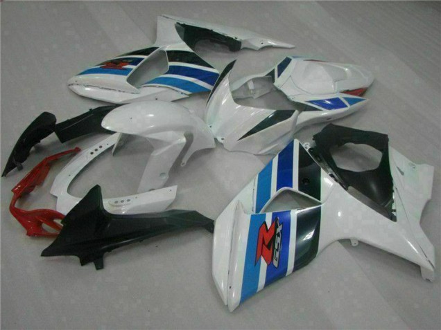 Completo Carenados Moto Suzuki GSXR 1000 2009-2016 - Blanco Azul Negro Baratos