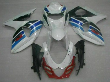 Completo Carenados Moto Suzuki GSXR 1000 2009-2016 - Blanco Azul Negro Baratos