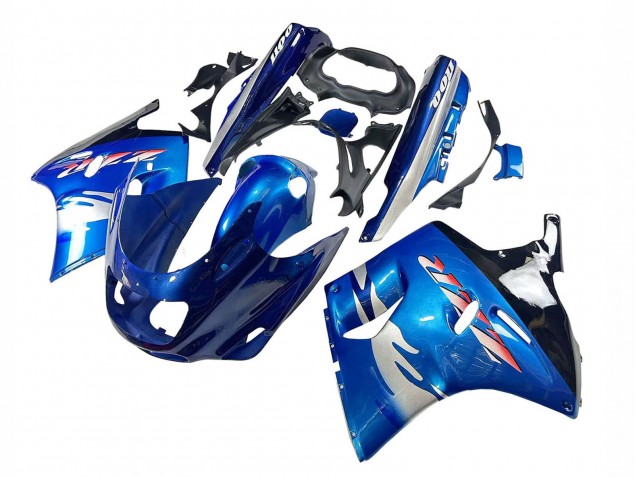 Carenados Moto Kawasaki ZZR1100 1993-2003 - Azul Plata Negro Baratos