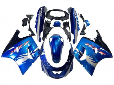 Carenados Moto Kawasaki ZZR1100 1993-2003 - Azul Plata Negro Baratos