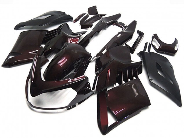 Carenados Moto Kawasaki GTR1400/ZG1400 2007-2009 - Rojo Granate Negro Baratos