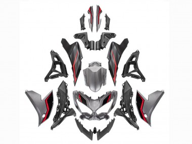 Carenados Moto Kawasaki Versys 650 2022-2025 - Gris Rojo Negro Baratos