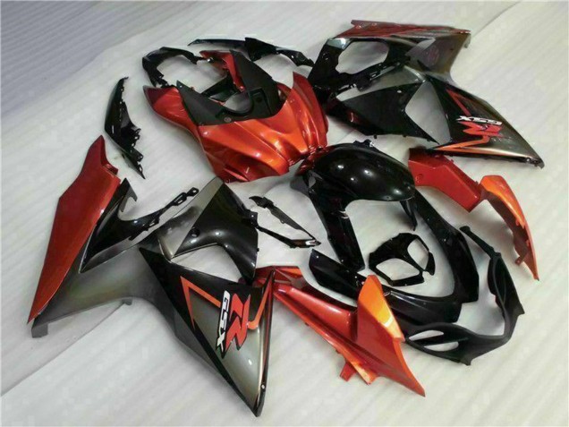 Carenados Moto Suzuki GSXR 1000 2009-2016 - Naranja Negro Brillante Baratos