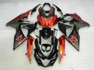 Carenados Moto Suzuki GSXR 1000 2009-2016 - Naranja Negro Brillante Baratos