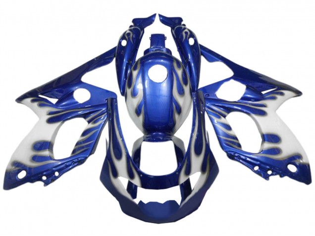 Carenados Moto Yamaha YZF600R Thundercat 1996-2007 - Azul Blanco Plata Llama Baratos