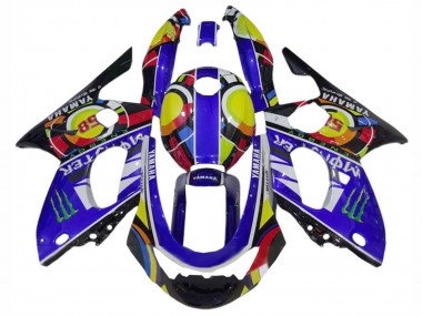 Carenados Moto Yamaha YZF600R Thundercat 1996-2007 - Azul Negro Blanco Amarillo Monstruo 46 Baratos