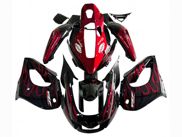 Kits Carenado Moto Yamaha YZF 1000R Thunderace 1997-2007 - Negro Rojo Llama Baratos