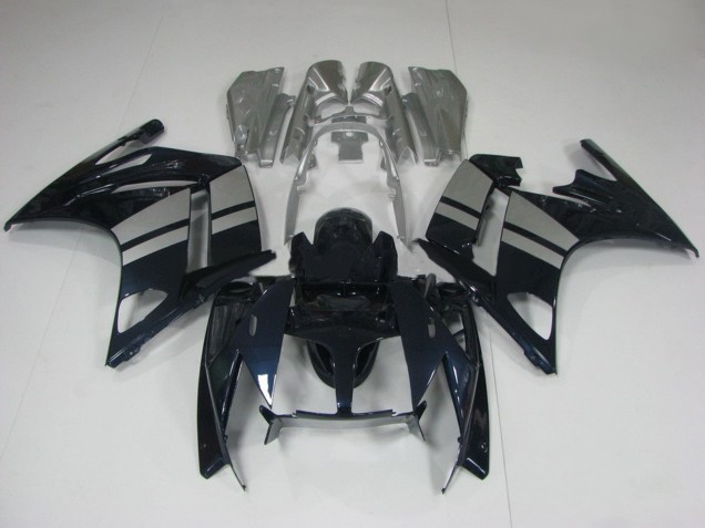 Carenados Moto Yamaha FJR1300 2001-2006 - Negro Brillante Plata Baratos