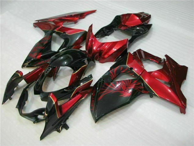 Carenados Moto Suzuki GSXR 1000 2009-2016 - Rojo Negro Brillante Baratos