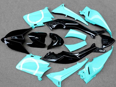 Carenados Moto Yamaha TMAX530 2012-2014 - Azul Claro Negro Brillante Baratos