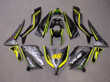 Carenados Moto Yamaha TMAX530 2012-2014 - Gris Mate Amarillo Monstruo 46 Baratos