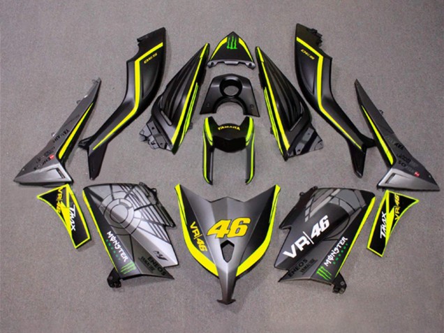 Carenados Moto Yamaha TMAX530 2012-2014 - Gris Mate Amarillo Monstruo 46 Baratos