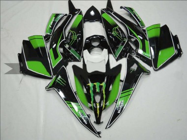 Carenados Moto Yamaha TMAX530 2012-2014 - Negro Brillante Verde Monstruo Baratos