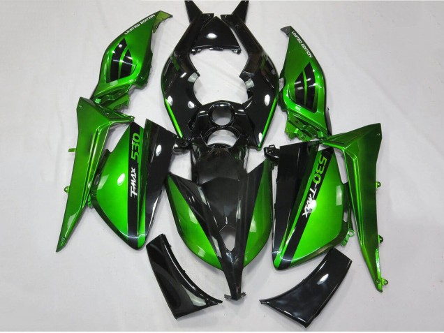 Carenados Moto Yamaha TMAX530 2012-2014 - Verde Brillante Negro Baratos