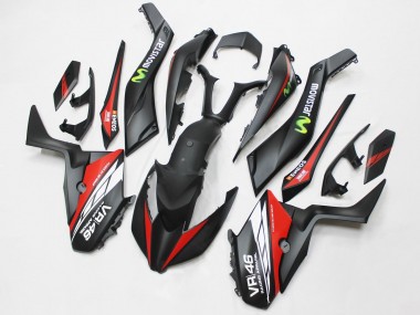 Carenados Moto Yamaha XMAX300 2017-2021 - Negro Mate Rojo MoviStar ENEOS 46 Baratos