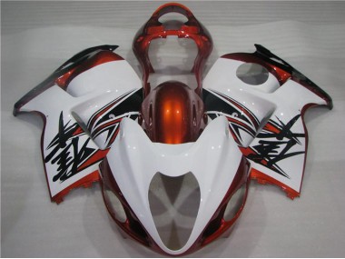 Carenados Moto Suzuki GSXR 1300 Hayabusa 1996-2007 - Blanco Naranja Negro Baratos