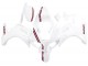 Carenados Moto Suzuki SV650 2003-2013 - Blanco Rojo Oscuro Línea Baratos