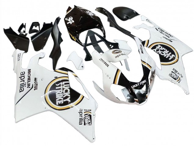 Carenados Moto Aprilia RSV1000 2003-2006 - Blanco Negro Lucky Strike Motul Michelin Baratos