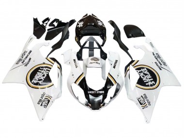 Carenados Moto Aprilia RSV1000 2003-2006 - Blanco Negro Lucky Strike Motul Michelin Baratos