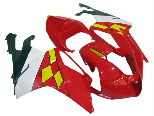 Carenados Moto Aprilia RSV1000 2003-2006 - Rojo Amarillo Blanco Baratos