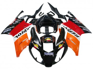 Carenados Moto Aprilia RSV1000 2003-2006 - Naranja Blanco Rojo Negro Repsol Baratos