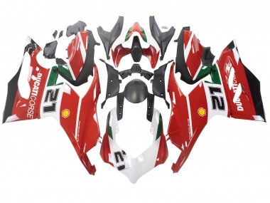 Carenados Moto Ducati Panigale V2 2020-2024 - Blanco Rojo Verde Negro Mate Corse 21 Baratos