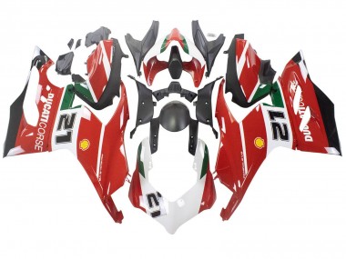 Carenados Moto Ducati Panigale V2 2020-2024 - Blanco Rojo Verde Negro Mate Corse 21 Baratos
