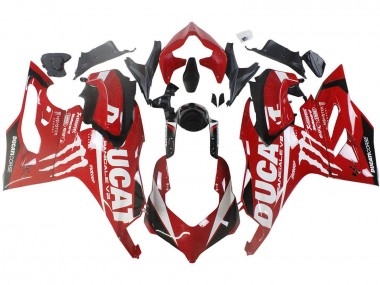 Carenados Moto Ducati Panigale V2 2020-2024 - Rojo Negro Brillante Monstruo Corse Baratos
