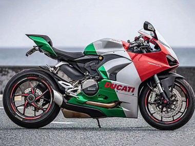 Carenados Moto Ducati Panigale V2 2020-2024 - Plata Rojo Verde Baratos
