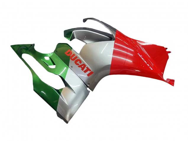 Carenados Moto Ducati Panigale V2 2020-2024 - Plata Rojo Verde Baratos