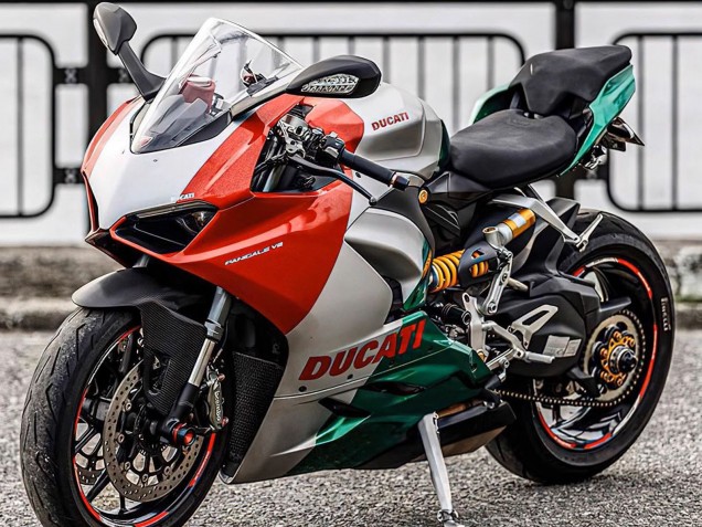 Carenados Moto Ducati Panigale V2 2020-2024 - Plata Rojo Verde Baratos