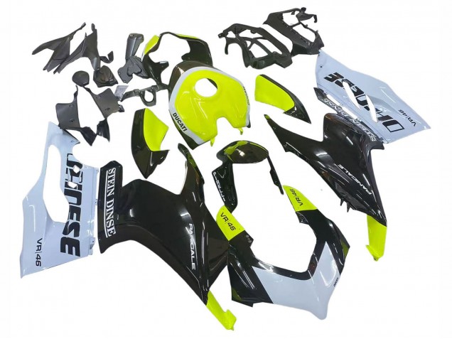 Carenados Moto Ducati Panigale V2 2020-2024 - Blanco Verde Lima Negro Brillante Stein Dinse VR 46 Baratos
