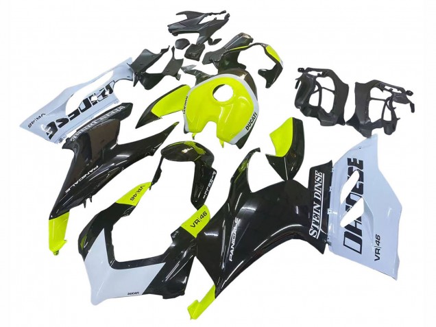 Carenados Moto Ducati Panigale V2 2020-2024 - Blanco Verde Lima Negro Brillante Stein Dinse VR 46 Baratos