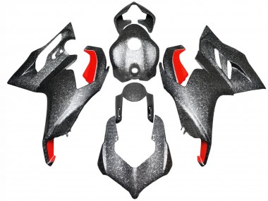 Carenados Moto Ducati Panigale V2 2020-2024 - Negro Falsificado FibraCarbono Estilo Rojo Baratos