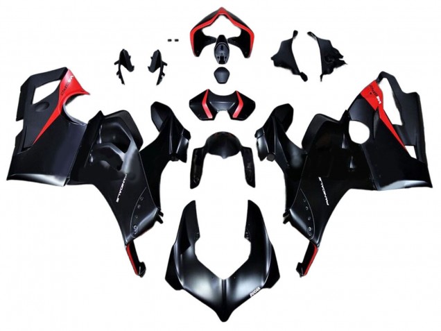 Carenados Moto Ducati Panigale V4 V4S 2020-2021 - Negro Brillante Rojo Baratos